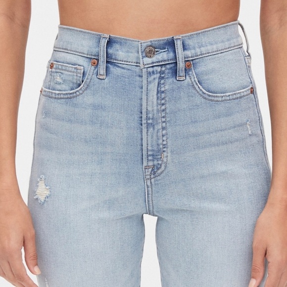New GAP SkyHigh Destructed True Skinny Ankle Jeans Size 18P - Picture 5 of 6